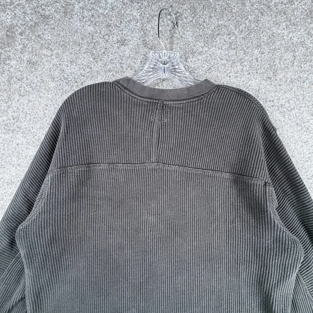 Levi's Long Sleeve Relaxed Thermal Shirt Mens Medium Black Crew Neck Pullover